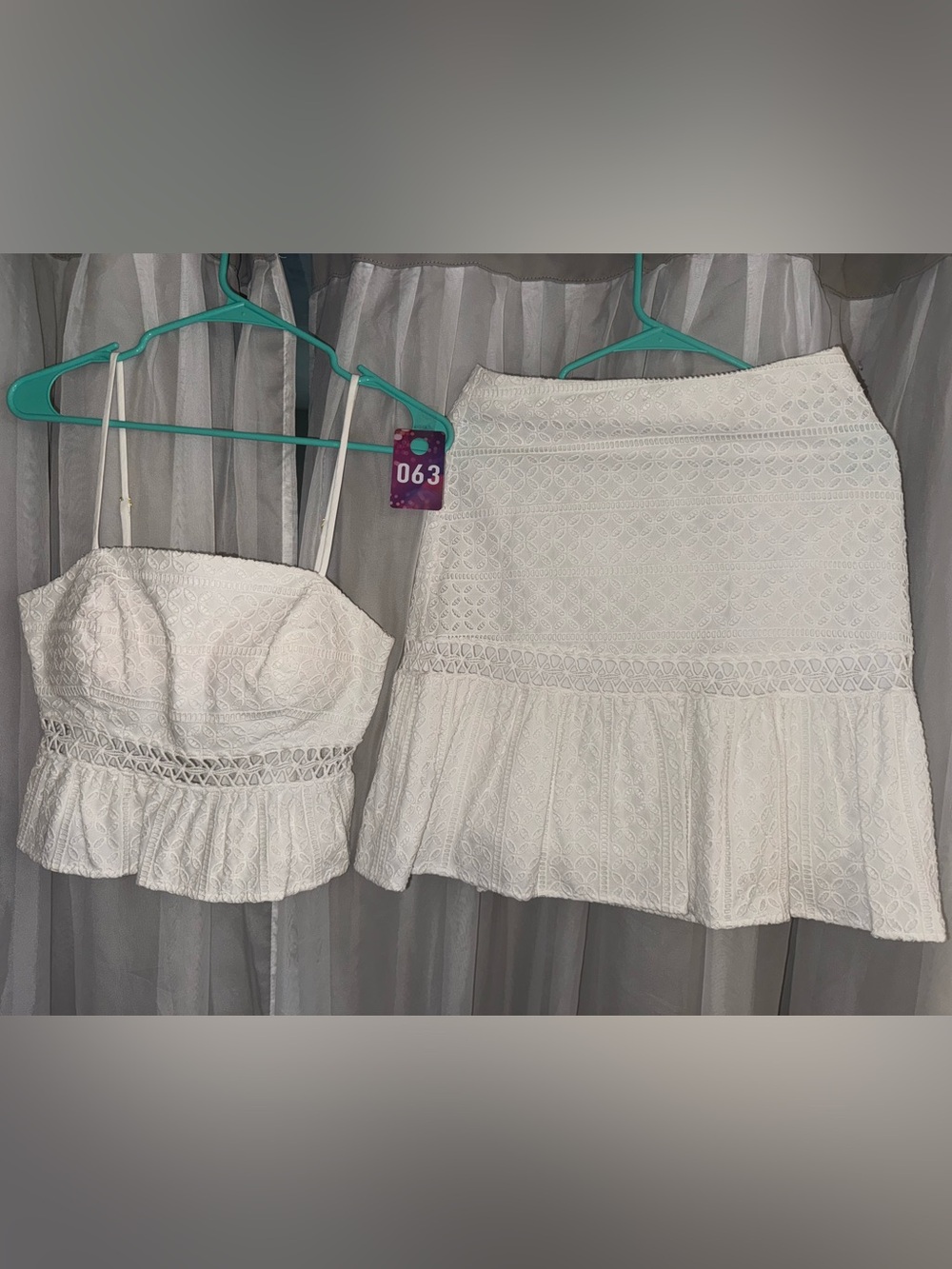 Lilly Pulitzer White Lace Mini Dress Set - Eyelet Peplum